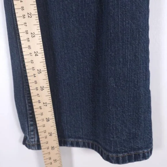 Harley Davidson Semi Flare Straight Mid Rise Jeans Size 8 Long - Picture 7 of 14